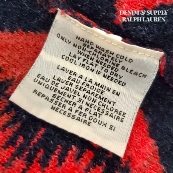 Ralph Lauren Denim & Supply Aztec Design Southwestern Cotton Cardigan Size Large - Picture 7 of 13